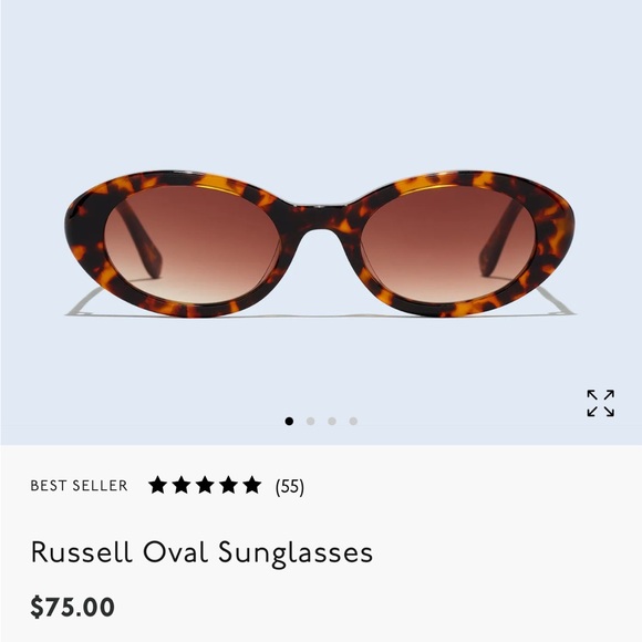 Madewell Russell Oval Sunglasses - Picture 2 of 10